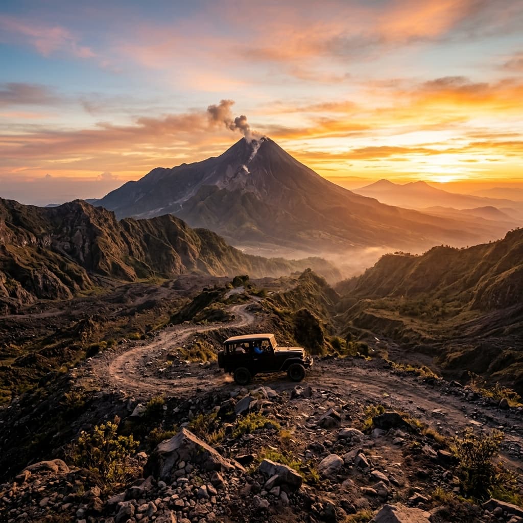 Mount Merapi volcanic landscape